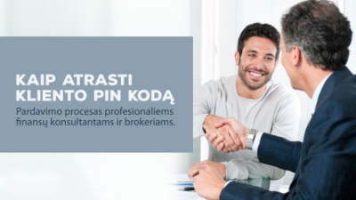 kaip atrasti kliento pin koda. pardavimo procesas profesionaliems finansu konsultantams ir brokeriams